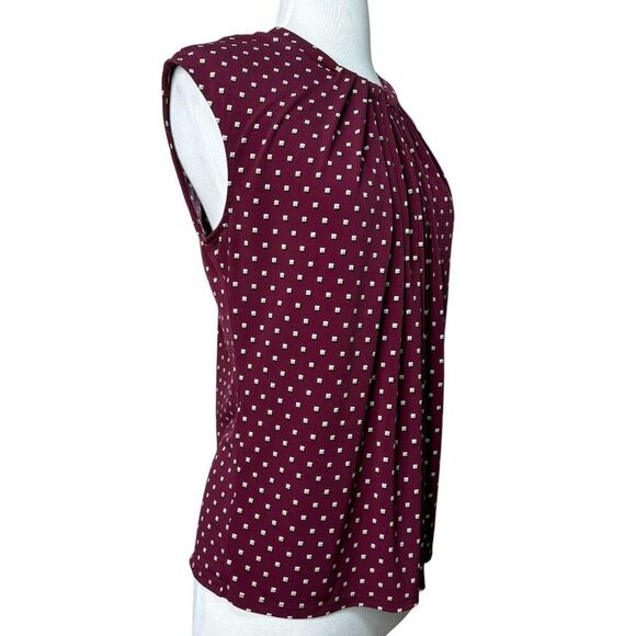 Liz Claiborne Pleated Neck Short Sleeve Blouse Size Small - Picture 4 of 8